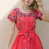 Kaftan Bandana Embroidery Red by Arifah Studio