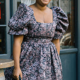 Winter Floral Jacquard Dress