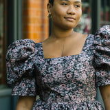 Winter Floral Jacquard Dress