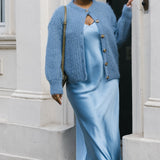 Sophie Italian Cardigan in Soft Blue