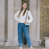 Organic Cotton Mid Wash Barrel Jean