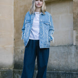 Upcycled Denim Thread Jacket Blue Denim