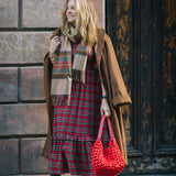 The Rosalie Dress in Red Tartan