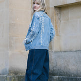 Upcycled Denim Thread Jacket Blue Denim