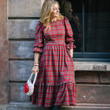 The Rosalie Dress in Red Tartan