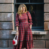 The Rosalie Dress in Red Tartan
