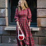 The Rosalie Dress in Red Tartan