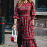 The Rosalie Dress in Red Tartan