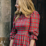 The Rosalie Dress in Red Tartan