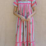 Kaftan Stripe With Palm Embroidery by Arifah Studio