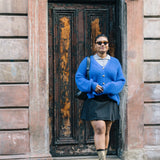 Grey Knitted Polo Top by Albaray