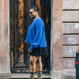 Grey Knitted Polo Top by Albaray
