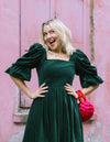 Lucinda Green Velvet Dress by Mary Benson