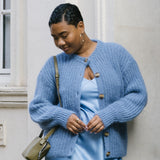 Sophie Italian Cardigan in Soft Blue