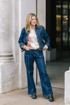 Denim Jean with Patch Pockets and a Bootcut Leg by Mirla Beane