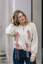 Pink Bows Cardigan by the Amateur Weather Observers