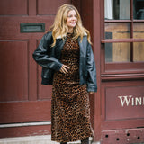 Animal Velvet Midi Dress