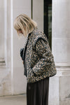 Pandora Brown Leopard Print Two-In-One Cotton Quilted Jacket by Raf and Grace