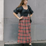 Lilith Tartan Midi Dress