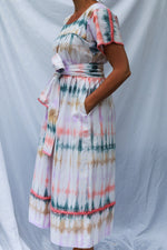 Mexican Crochet Kaftan Dress in Tie Dye by Arifah Studio