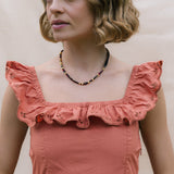 Terracotta Backless Sari Dress