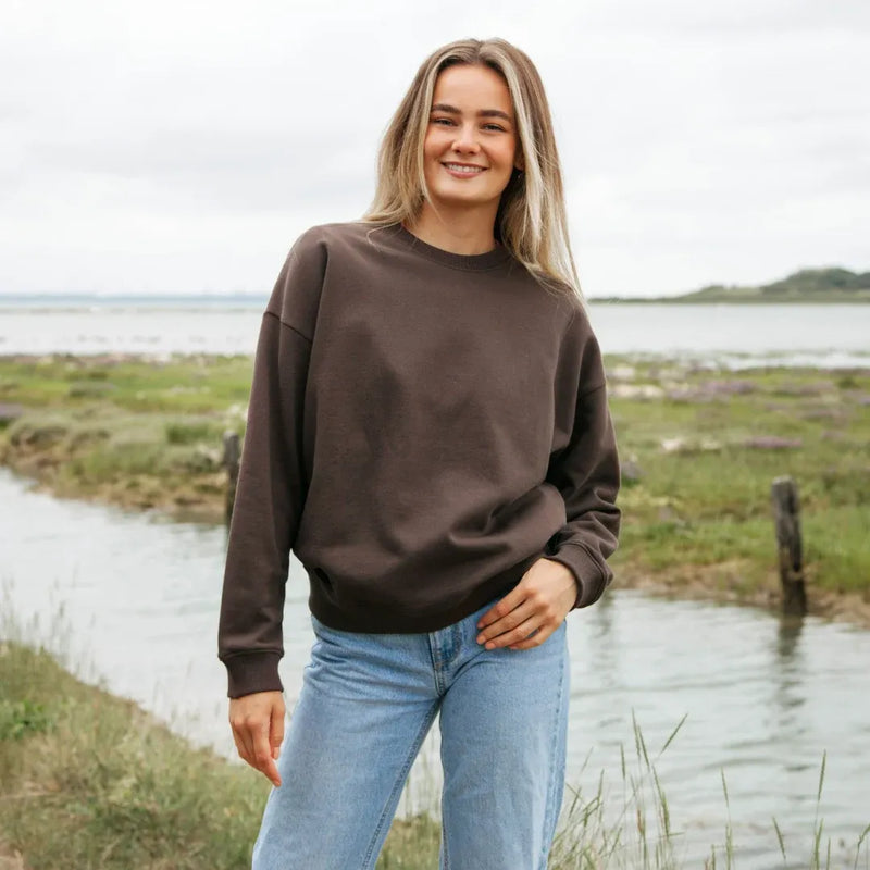 Chocolate Women's Oversized Sweatshirt by Rapanui