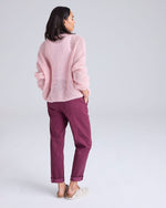 Waffle Stitch Italian Jumper in Pink by Cape Cove