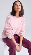 Waffle Stitch Italian Jumper in Pink by Cape Cove