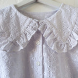 Luna Blouse in White Broderie