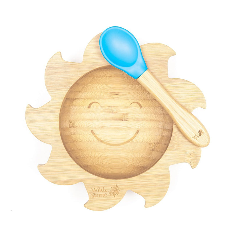 Sunshine Feeding Bowl Bamboo with Suction Base and Spoon set