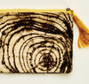 Tree Etching Print Velvet Pouch by RubyKite