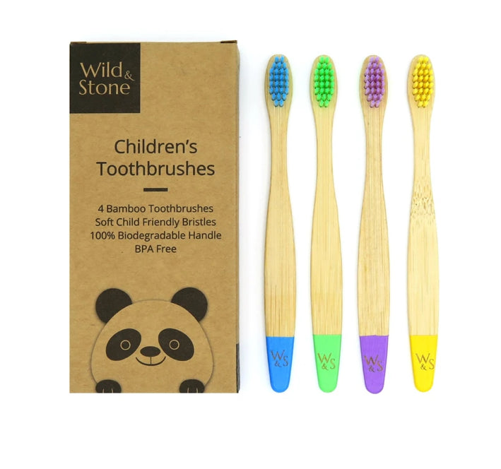 Children’s Bamboo Toothbrushes 4 Pack