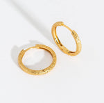 Antique-Textured 14k Gold Vermeil Large Hoop Earrings by Claire Hill