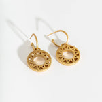 Geometric Statement Gold Hoop Earrings by Claire Hill