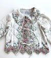 Jarina Jacket in Patchwork Floral And Crochet Trim by Freya Simonne
