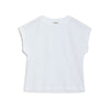 White Roll Back T Shirt