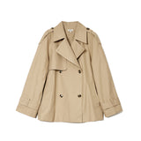 Cropped Double Breasted Trench