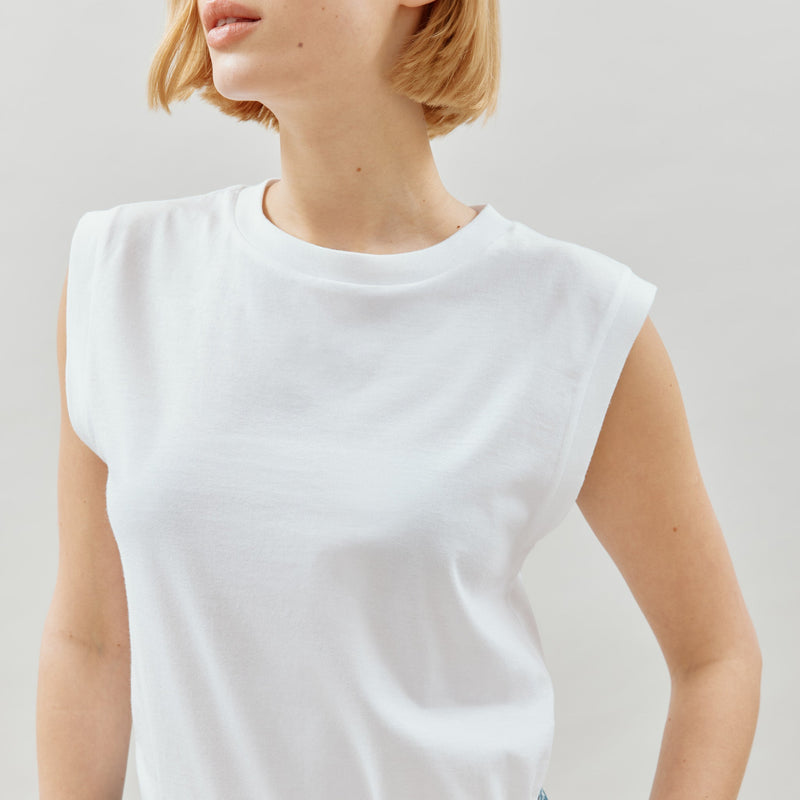 White Cotton Tank Top