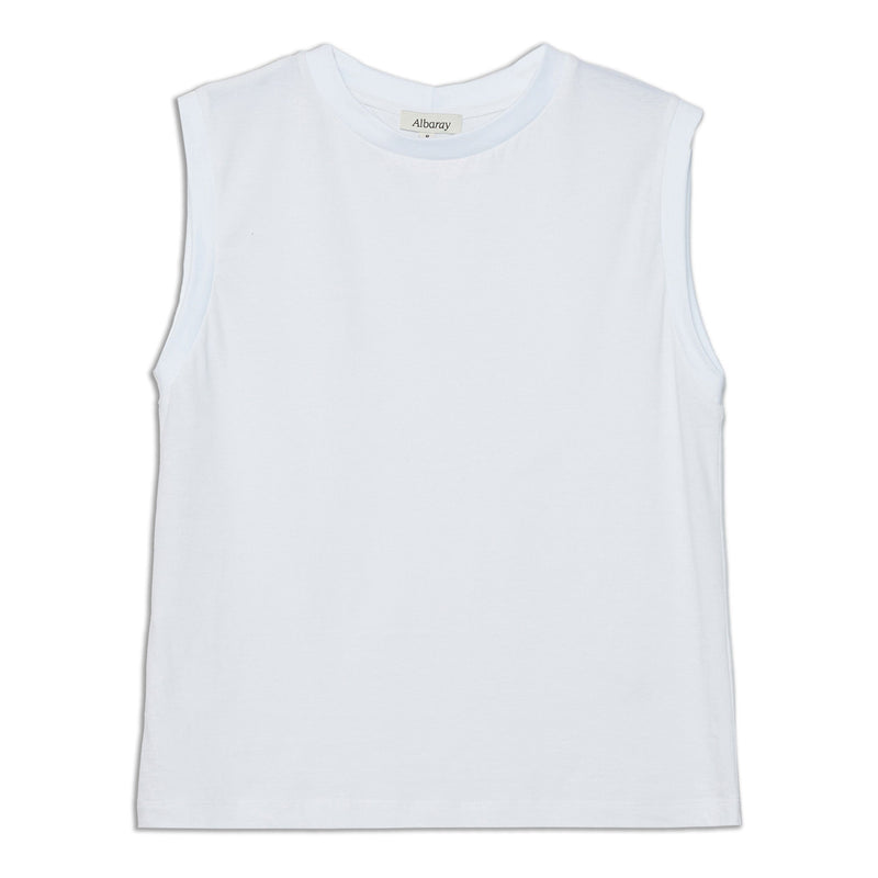 White Cotton Tank Top