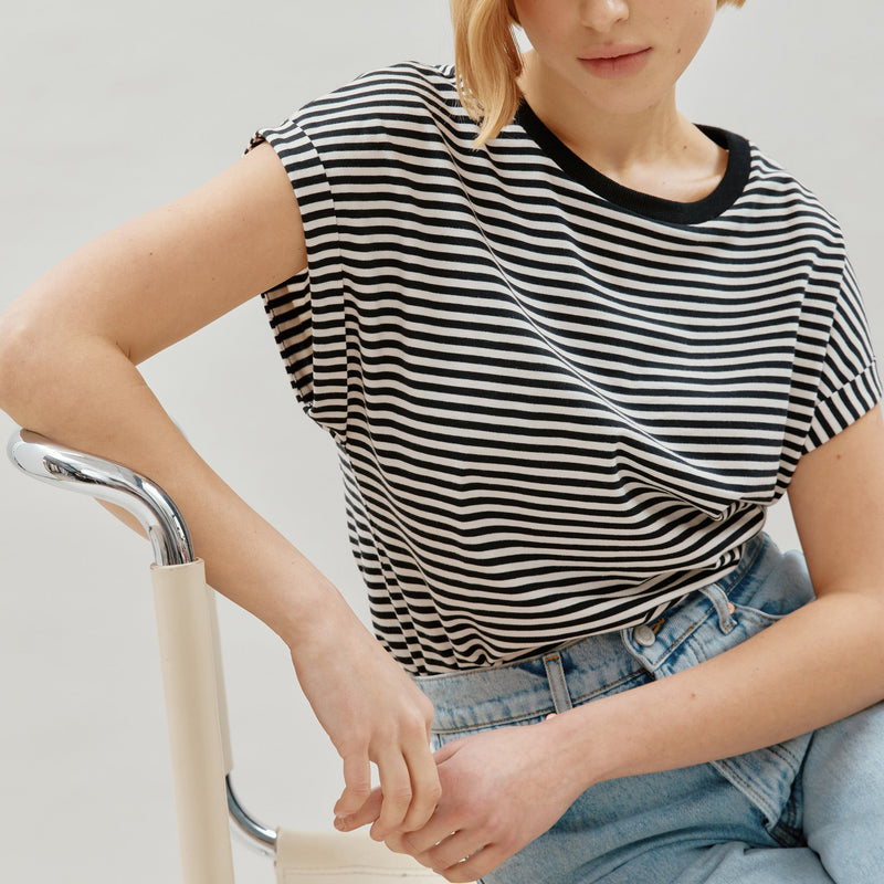 Stripe Roll Back T Shirt