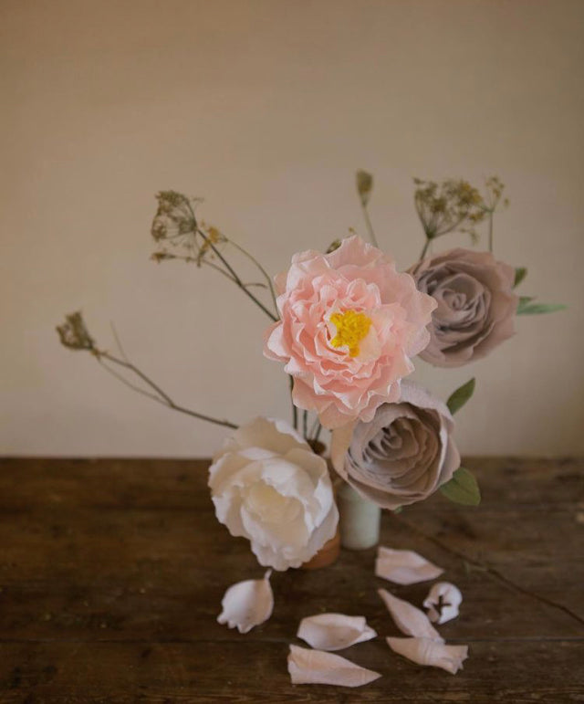 Peony Paper Flower Bouquet Kit