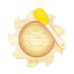 Sunshine Feeding Bowl Bamboo with Suction Base and Spoon set