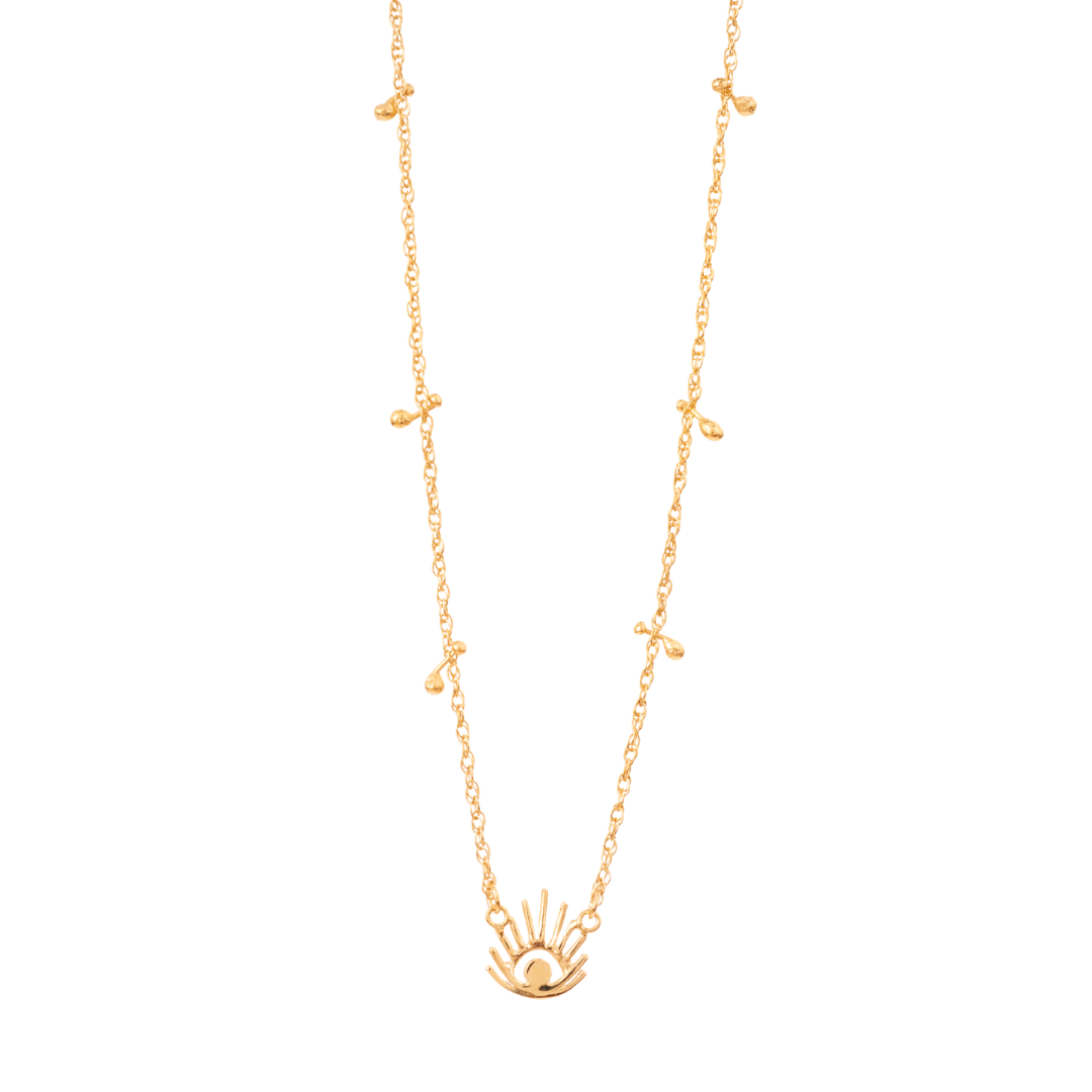 Haul Amulet Pendant made out of fairmined gold vermeil by April March Jewellery, sold by Percy Langley