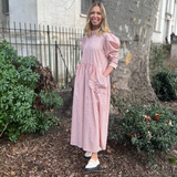 SAMPLE Annie Ruffle Neck Midi Dress