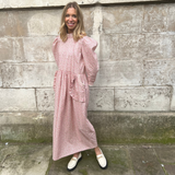 SAMPLE Annie Ruffle Neck Midi Dress