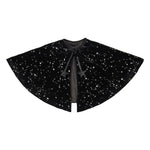 The Bewitched Velvet Cape by Mimi & Lula is perfect for every magician, witch and wizard! Made from luxurious black velvet embellished with sweet constellations of sparkly silver stars, a black satin lining, satin bow detail with black glitter star charms and a popper button closure. Wear with the matching hat for the perfect spooky outfit... a dressing up box must have!