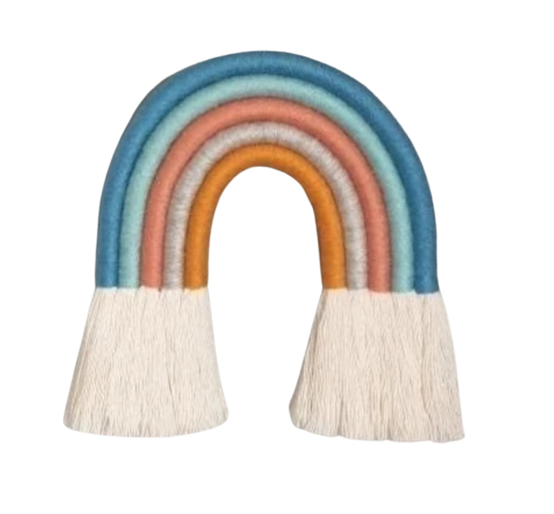 Incredible handmade rainbow hanging for kids bedrooms or in the window during lockdown!  Available in different colours and bespoke colourways upon request. 