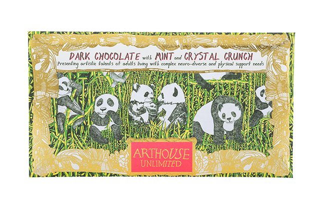 Panda Party Dark Chocolate with Mint & Crystal Crunch