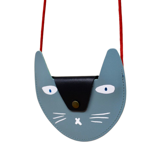 Cute cat leather pocket money purses.  Genuine leather. Handmade in Scotland.  With safety snap. Not suitable for under 3 years
