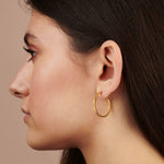 Demeter Medium Hoop Earrings Gold by Cara Tonkin